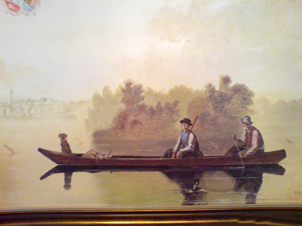 altes Bild mit 2 Männer in einer Zille