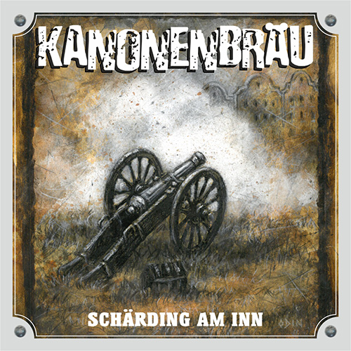 Logo Kanonenbräu mit Kanone und Schriftzug Schärding am Inn