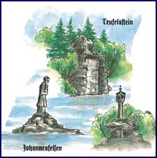 Zeichnung mit Teufelsstein und